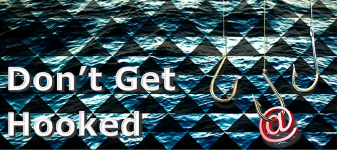 Dont get hooked Fishing hooks with an @ symbol being hooked