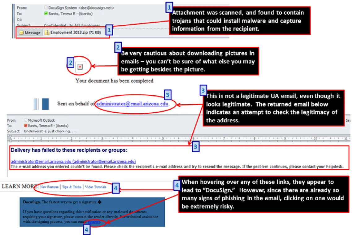 Attachment phishing email Explained version of attachment phishing email